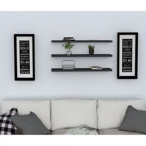 Súprava 3 nástenných políc Boss antracit vyobraziť