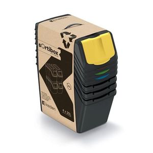 Súprava 4 odpadkových košov Soorti na triedený odpad 4 x 20 l čierna vyobraziť