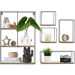 Súprava 5 políc Loft Industrial M čierna vyobraziť