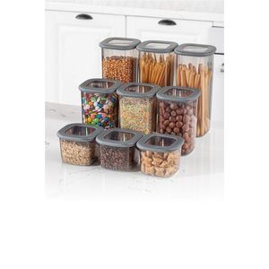 Súprava kuchynských boxov Roudo II 9 kusov sivá vyobraziť