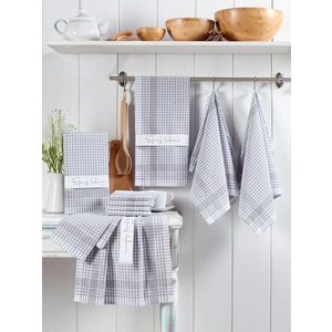 Súprava kuchynských utierok XerX 10 ks šedobiela vyobraziť