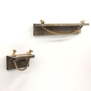 Súprava kúpeľňových poličiek PIPE orech vyobraziť