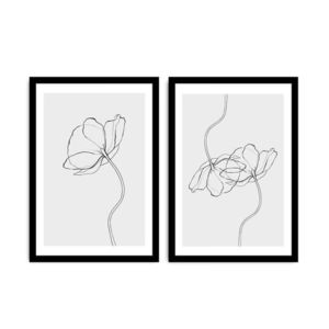 Súprava nástenných obrazov Lituchia 36x51 cm 2 ks biela vyobraziť