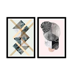 Súprava nástenných obrazov Profitola 36x51 cm 2 ks biela/sivá vyobraziť