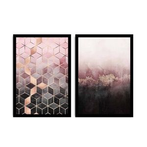 Súprava nástenných obrazov Rosalis 36x51 cm 2 ks ružová vyobraziť