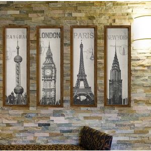 Súprava obrazov City 19x70 cm 4 ks vyobraziť