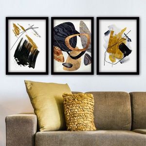 Súprava obrazov Gold and Black 35x45 cm 3 ks vyobraziť