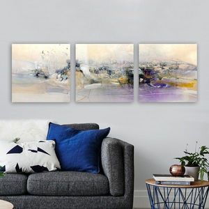 Súprava obrazov KSHITIJ 3 ks fialová/béžová vyobraziť