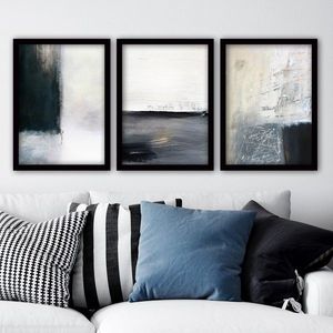 Súprava obrazov Melodia 3 ks 35x45 cm čierna/biela vyobraziť