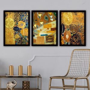 Súprava obrazov Melodia 3 ks 35x45 cm žltá vyobraziť