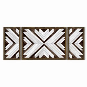 Súprava obrazov WOODEN JIGSAW 120 x 50 cm 3 kusy vyobraziť