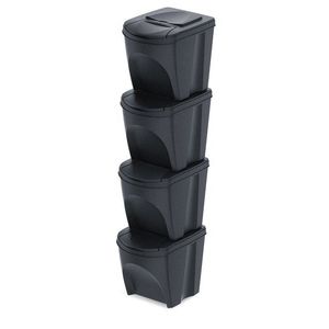 Súprava odpadkových košov SORTEX antracit, objem 4x25l vyobraziť