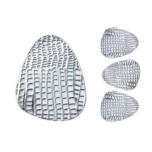 Súprava podšálok pod hrnček 10 x 13 cm strieborná vyobraziť