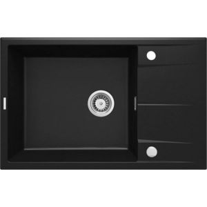 DEANTE DEANTE - Eridan čierna - Granitový drez s odkvapkávačom ZQE_N11B vyobraziť