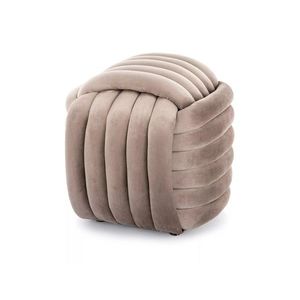 Taburet Bruni Velvet tmavě béžový vyobraziť