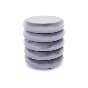 Taburet Calvi Velvet s úložným prostorem šedý vyobraziť