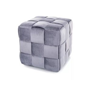 Taburet Casel Velvet šedý vyobraziť