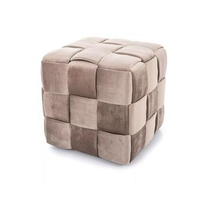 Taburet Casel Velvet tmavě béžový vyobraziť