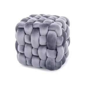 Taburet Faris Velvet šedý vyobraziť