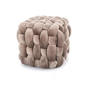 Taburet Faris Velvet tmavě béžový vyobraziť