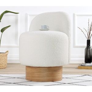 Taburet MONRE Teddy bílý vyobraziť