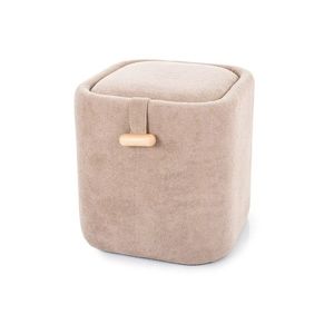Taburet Nap s úložným prostorem tmavě béžový vyobraziť