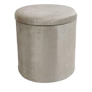 Taburetka s úložným priestorom PLAZA -36 x 36 cm - strieborná/svetlosivá vyobraziť