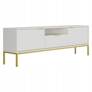 Televizní stolek Austin 175 cm bílý/zlatý vyobraziť