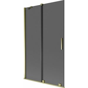 MEXEN/S - Velar dvojkrídlová posuvná vaňová zástena 110 x 150, grafit, zlatá 896-110-000-41-50 vyobraziť