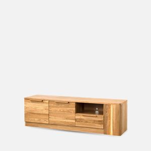 Televizní stolek London 25 180 cm z masivu s LED osvětlením dub přírodní vyobraziť