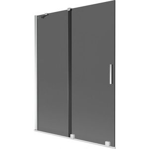 MEXEN/S - Velar dvojkrídlová posuvná vaňová zástena 130 x 150, grafit, chróm 896-130-000-41-01 vyobraziť