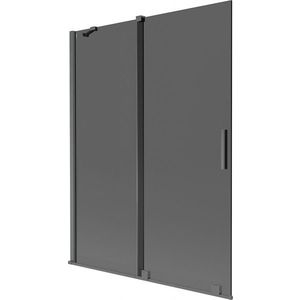 MEXEN/S - Velar dvojkrídlová posuvná vaňová zástena 130 x 150, grafit, grafit kartáčovaná 896-130-000-41-66 vyobraziť