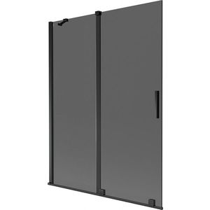 MEXEN/S - Velar dvojkrídlová posuvná vaňová zástena 130 x 150, grafit, čierna 896-130-000-41-70 vyobraziť