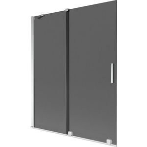 MEXEN/S - Velar dvojkrídlová posuvná vaňová zástena 140 x 150, grafit, chróm 896-140-000-41-01 vyobraziť