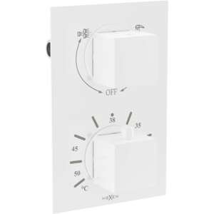 Termostatická podomietková batéria MEXEN CUBE vaňovo - sprchová biela vyobraziť