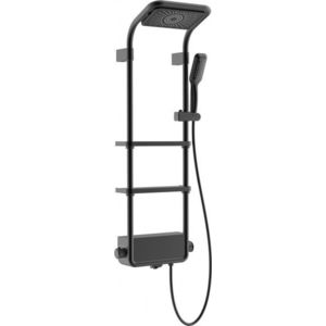 MEXEN MEXEN - Dazz nástenný sprchový set s dažďovou sprchou a batériou, čierna 78107-70 vyobraziť