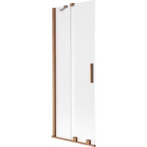 MEXEN/S - Velar dvojkrídlová posuvná vaňová zástena 70 x 150, dekor, meď kartáčovaná 896-070-000-31-65 vyobraziť