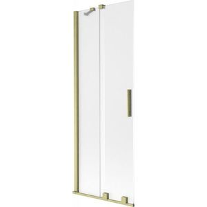 MEXEN/S - Velar dvojkrídlová posuvná vaňová zástena 75 x 150, dekor, zlatá kartáčovaná 896-075-000-31-55 vyobraziť
