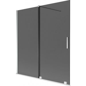MEXEN/S - Velar dvojkrídlová posuvná vaňová zástena 150 x 150, grafit, chróm 896-150-000-41-01 vyobraziť