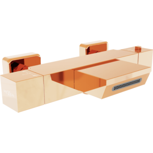 Termostatická vaňová batéria MEXEN CUBE rose gold vyobraziť