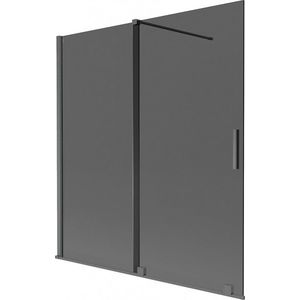 MEXEN/S - Velar dvojkrídlová posuvná vaňová zástena 150 x 150, grafit, grafit kartáčovaná 896-150-000-41-66 vyobraziť