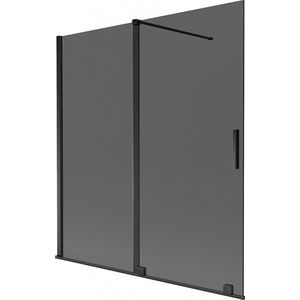 MEXEN/S - Velar dvojkrídlová posuvná vaňová zástena 150 x 150, grafit, čierna 896-150-000-41-70 vyobraziť