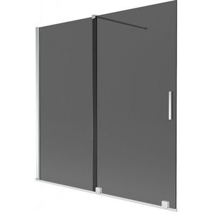 MEXEN/S - Velár dvojkrídlová posuvná vaňová zástena 160 x 150, grafit, chróm 896-160-000-41-01 vyobraziť