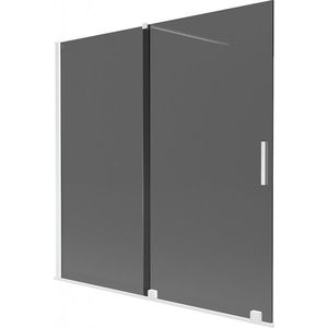 MEXEN/S - Velar dvojkrídlová posuvná vaňová zástena 160 x 150, grafit, biela 896-160-000-41-20 vyobraziť