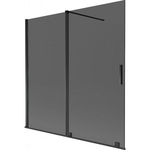 MEXEN/S - Velar dvojkrídlová posuvná vaňová zástena 160 x 150, grafit, čierna 896-160-000-41-70 vyobraziť