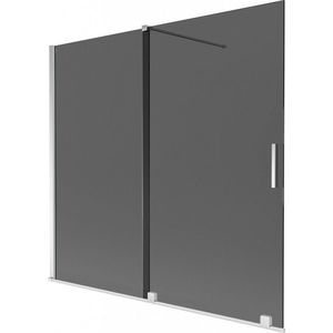 MEXEN/S - Velár dvojkrídlová posuvná vaňová zástena 170 x 150, grafit, chróm 896-170-000-41-01 vyobraziť