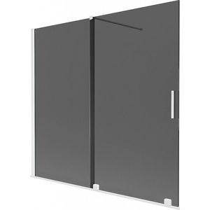 MEXEN/S - Velar dvojkrídlová posuvná vaňová zástena 170 x 150, grafit, biela 896-170-000-41-20 vyobraziť