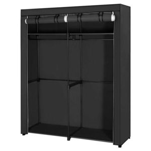 Textilná šatníková skriňa Blackie čierna vyobraziť