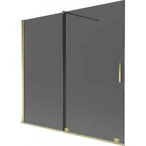 MEXEN/S - Velar dvojkrídlová posuvná vaňová zástena 170 x 150, grafit, zlatá 896-170-000-41-50 vyobraziť