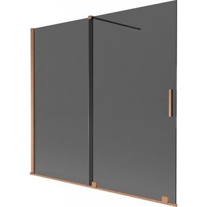 MEXEN/S - Velar dvojkrídlová posuvná vaňová zástena 170 x 150, grafit, meď kartáčovaná 896-170-000-41-65 vyobraziť